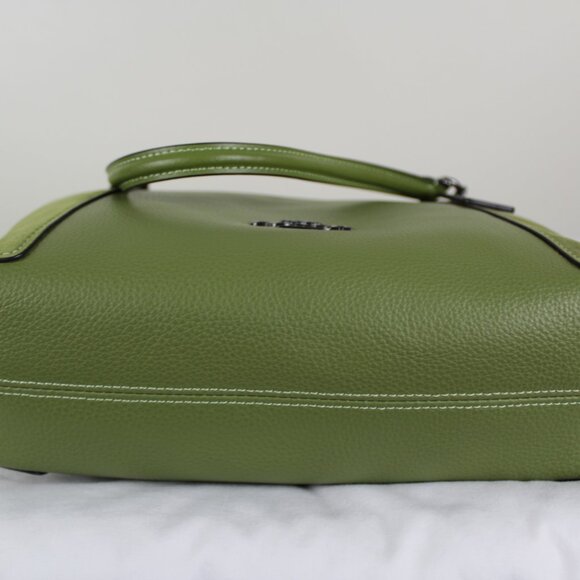 Coach Kacey Satchel Black Antique Nickel/Olive Green CC838 - Picture 4 of 12